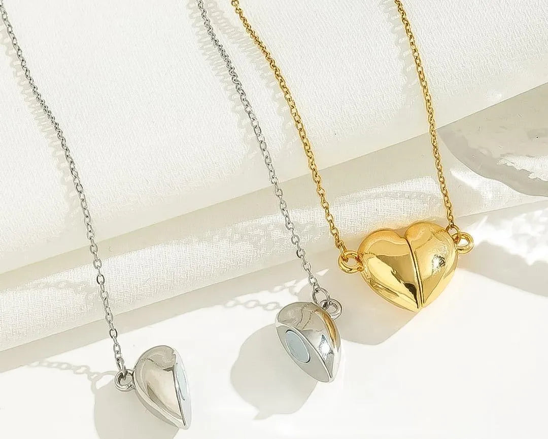 Heart Locket Pendant Necklace | Gold & Silver Plated