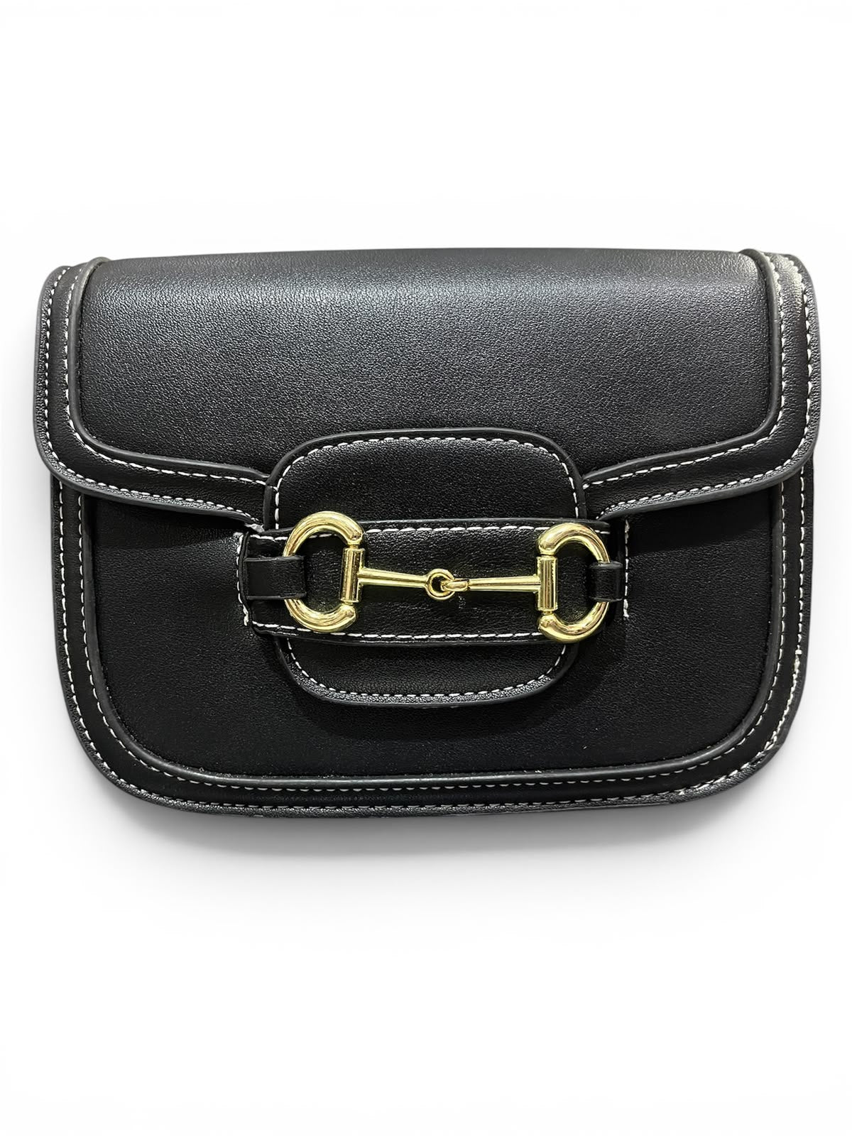 Black Horsebit Crossbody Bag | Women's Leather Shoulder Bag