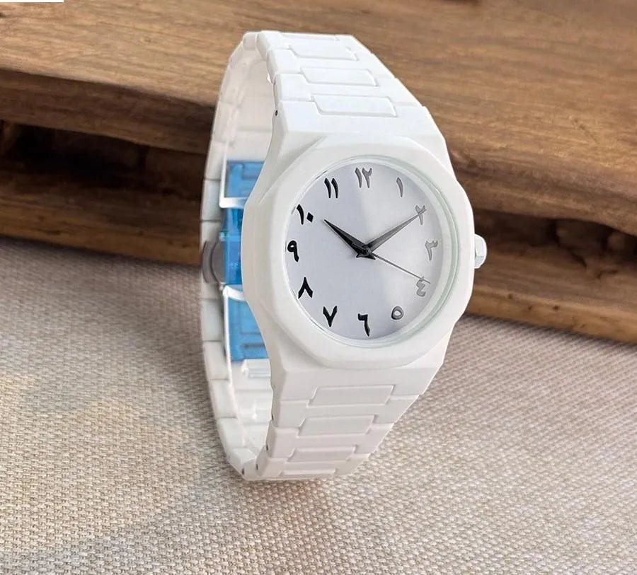 All-White Sports Watch | Aura Watch - Aaraasta | Ladies Fashion Pakistan