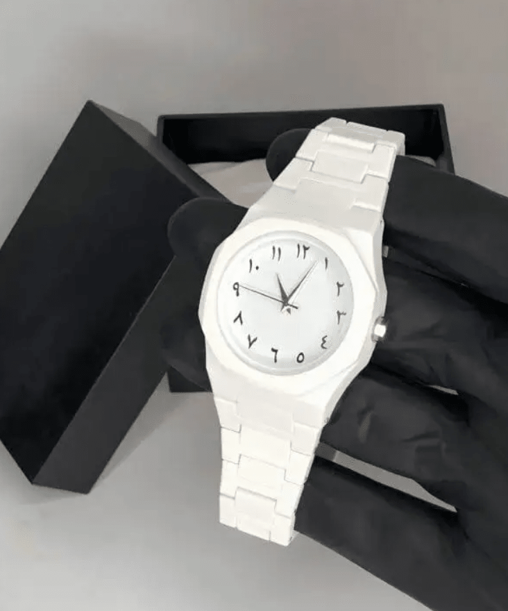 All-White Sports Watch | Aura Watch - Aaraasta | Ladies Fashion Pakistan