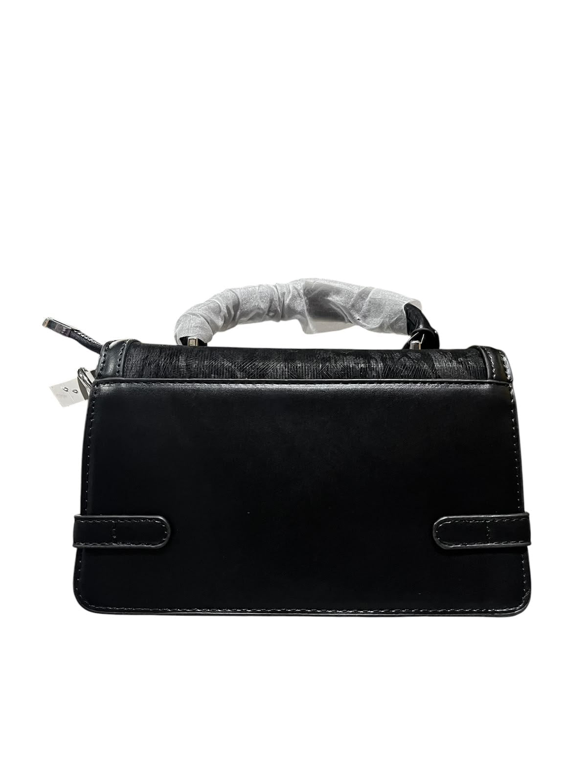 Black Textured Leather Flap Bag | Buckle Design - Aaraasta | Ladies Fashion Pakistan