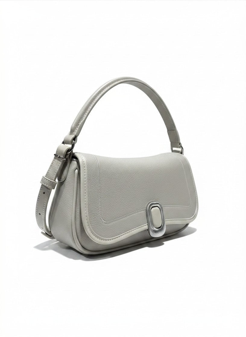 Grey Curved Clutch Bag - Aaraasta | Ladies Fashion Pakistan