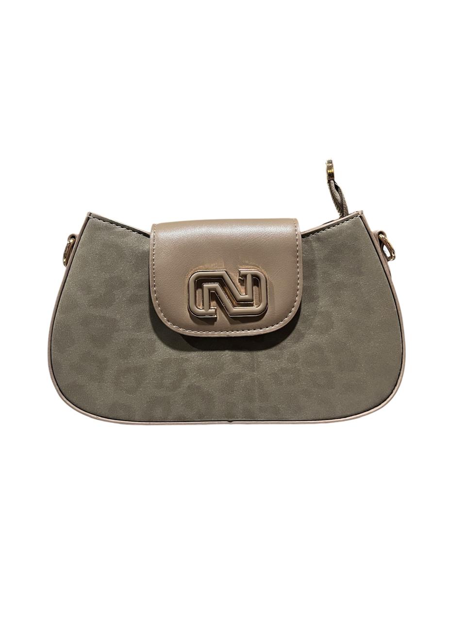 Grey Suede Baguette Crossbody Bag - Aaraasta | Ladies Fashion Pakistan