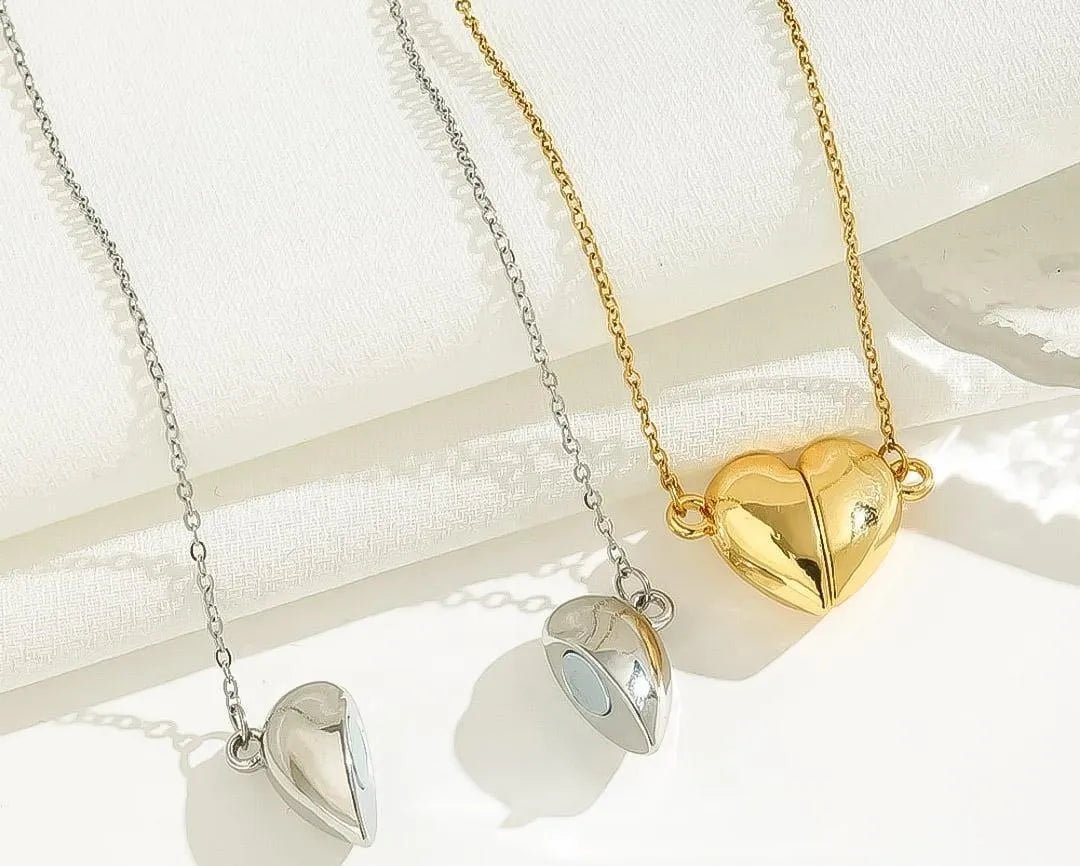 Heart Locket Pendant Necklace | Gold & Silver Plated - Aaraasta | Ladies Fashion Pakistan