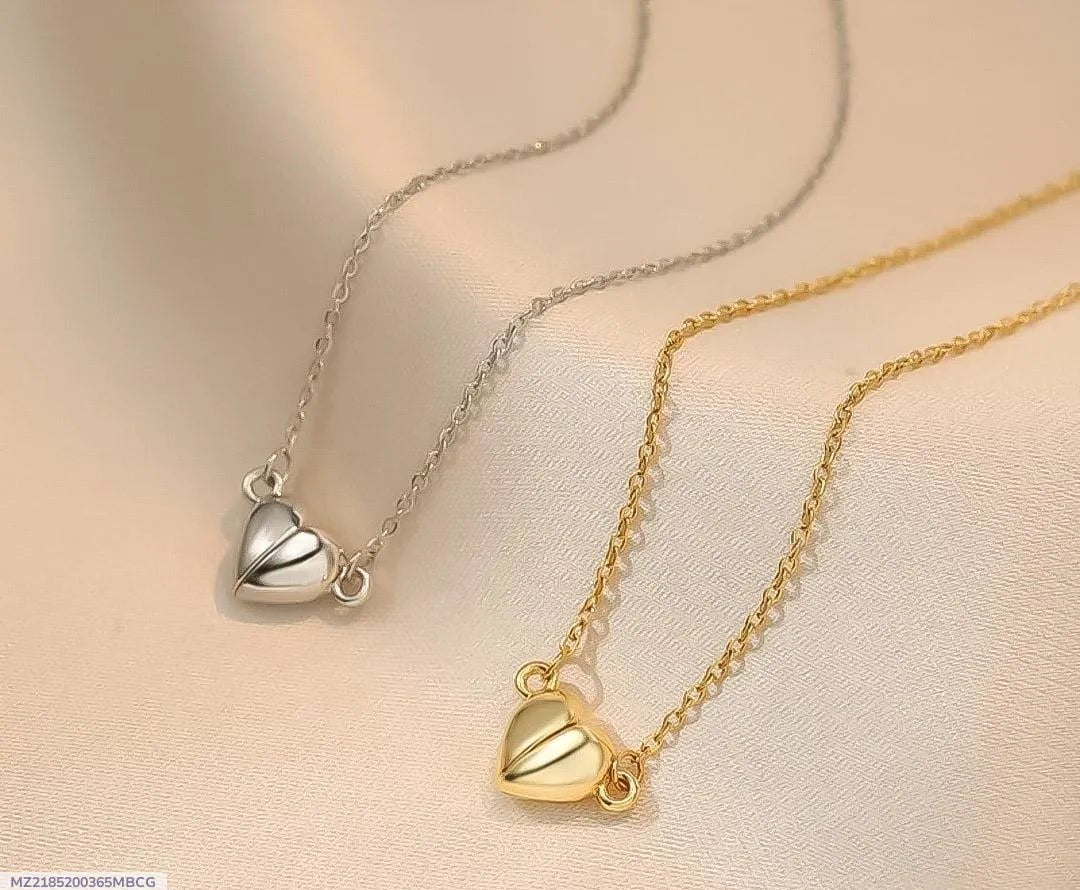Heart Locket Pendant Necklace | Gold & Silver Plated - Aaraasta | Ladies Fashion Pakistan