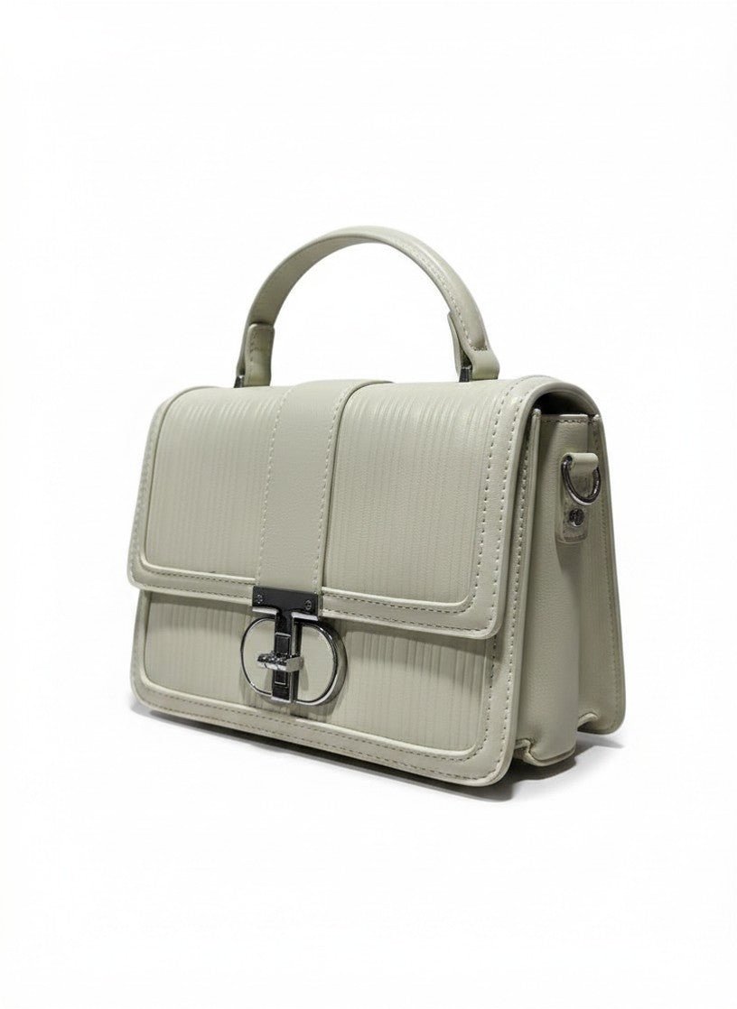Off-White Structured Top Handle Bag - Aaraasta | Ladies Fashion Pakistan