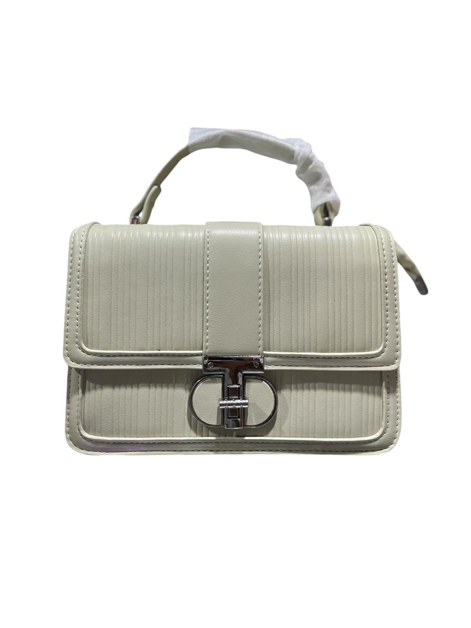 Off-White Structured Top Handle Bag - Aaraasta | Ladies Fashion Pakistan