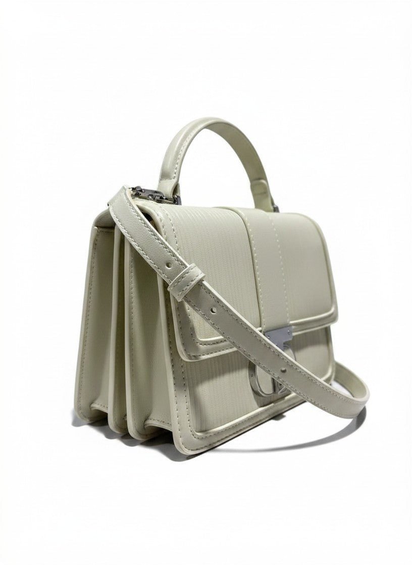 Off-White Structured Top Handle Bag - Aaraasta | Ladies Fashion Pakistan