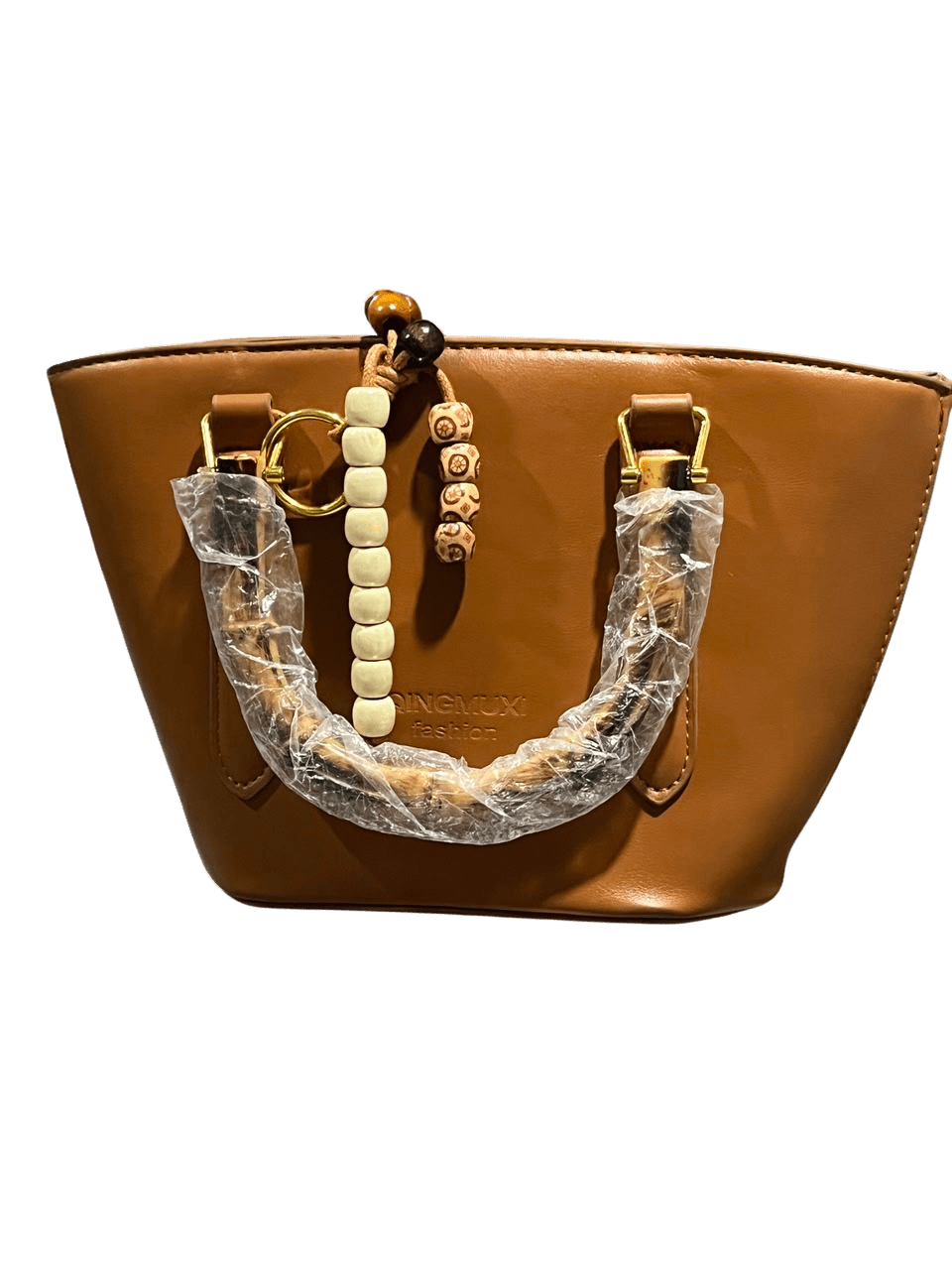 QINGMUXI Fashion Women's Tan Brown PU Leather Tote Bag - Aaraasta | Ladies Fashion Pakistan