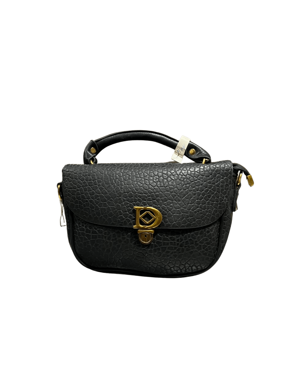 Women's Black Pebbled Leather Flap Satchel | Luxury Style Top Handle Mini Bag - Aaraasta | Ladies Fashion Pakistan
