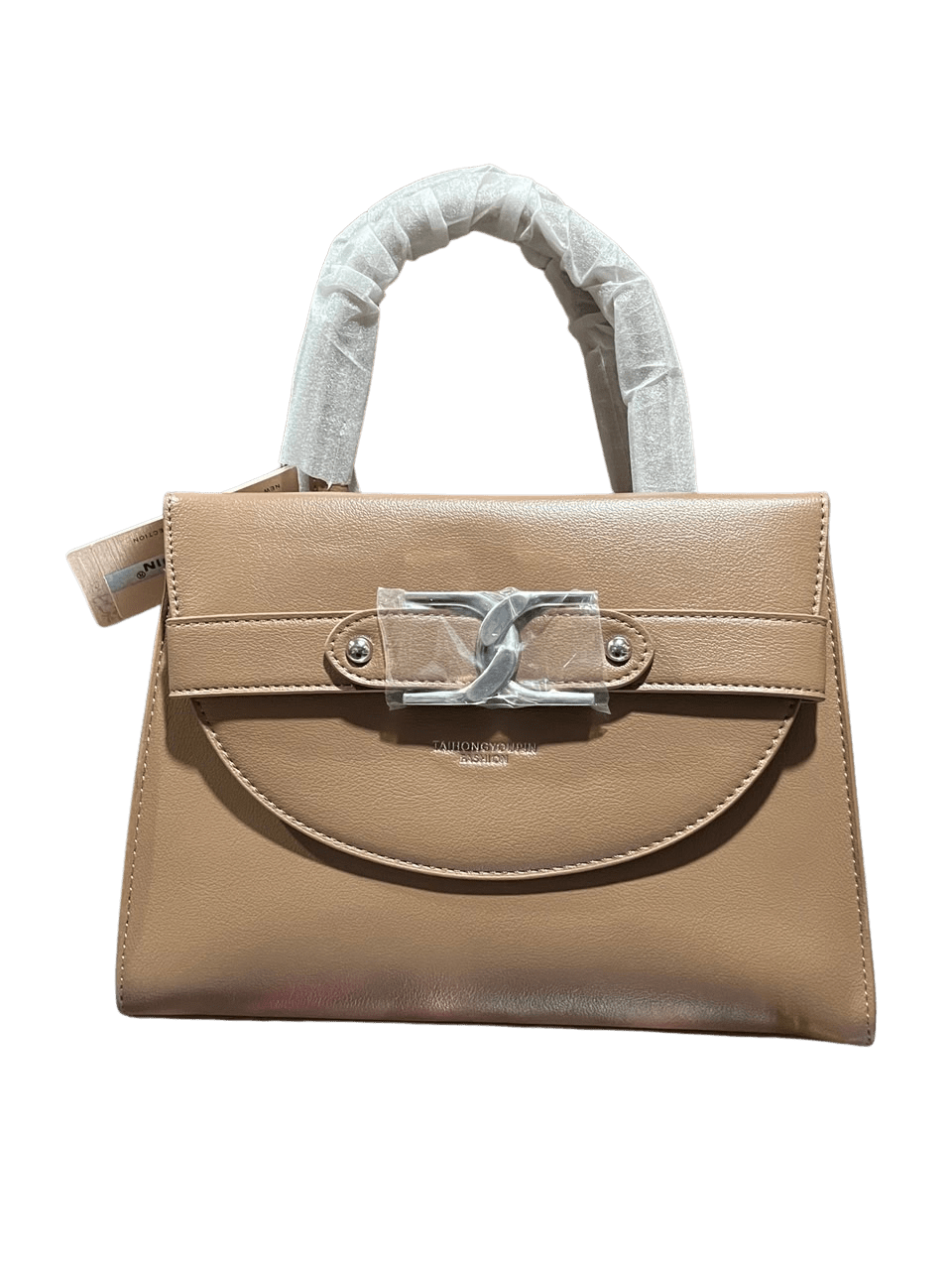 Women's Taupe Structured Top Handle Handbag - Aaraasta | Ladies Fashion Pakistan
